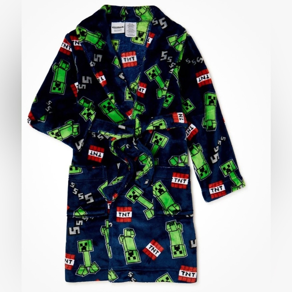 Minecraft Boys Bathrobe Size 10-12